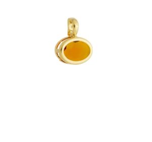 Pingente em zircônia marrom / Banho de Ouro 18k